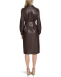 PU Leather Shirtdress