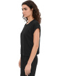 Ribbed Knit Crew Neck Cropped Top