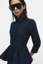 Zara ДЖИНСОВАЯ РУБАШКА С БАСКОЙ ZW COLLECTION 515268403-407-1