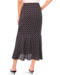 Charmeuse Flouncy Hem Midi Skirt
