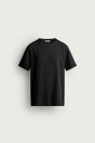 Zara Базовая ФУТБОЛКА SLIM-FIT /01 Черный