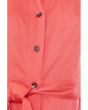Short Sleeve Self Tie Cotton Midi A-Line