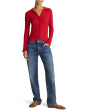 Snowy Lace Stitch Melody Collar Long Sleeve Top