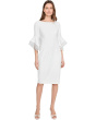 Knit Crepe Tiered Sleeve Dress