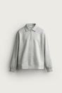 Zara ТОЛСТОВКА-ПОЛО С ЗАСТЕЖКОЙ-МОЛНИЕЙ С ЗАЩЕЛКОЙ