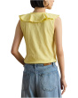 Ruffle-trim Slub Jersey Sleeveless Top