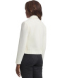 Top Knotch - Button Closure Crop Jacket with Back Elastic Detail