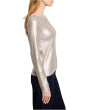 Glazed Rib Boat Neck Tee