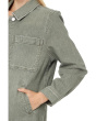 Drop Shoulder Overshirt W/ Shirt Tail Hem
