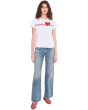 Heart's Desire - Short Sleeve Tee With Heart Embroidery Detail