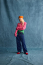 Zara ВЯЗАНЫЙ СВИТЕР С ПЛЕТЕНЫМ РИСУНКОМ FRUIT OF THE LOOM Pink