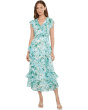 Ruffle Wrap Midi Dress
