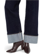 Morgan Mid-rise Cuffed Wide Leg Jeans
