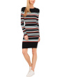 Striped Rib Long Sleeve Sweater Dress