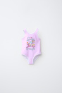 Zara 2-6 ЛЕТ/ КУПАЛЬНИК С ЦИРКОВЫМ ПРИНТОМ розового / лилового цвета