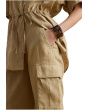 Linen Wide-Leg Cargo Pants