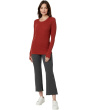 Washed Cotton Modal Thermal Long Sleeve Crew Neck Tee