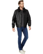 Faux Leather Bomber Jacket