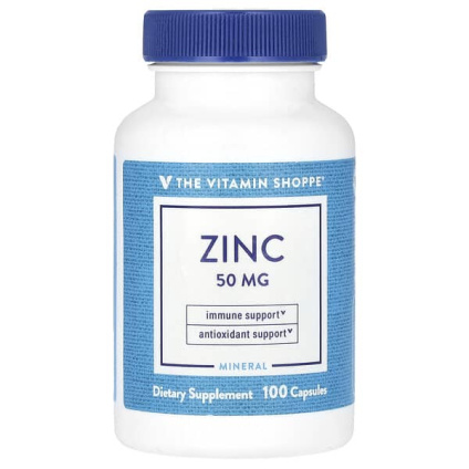 The Vitamin Shoppe, цинк, 50 мг, 100 капсул