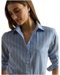 Petite Classic Fit Striped Broadcloth Shirt