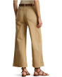 Stretch Chino Wide-Leg Cropped Pants