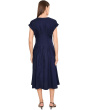 Cap Sleeve Solid Cotton A-Line Midi