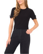 Short Sleeve Bow Sleeve Knit Top