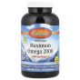 Carlson, Maximum Omega 2000, омега-3 кислоты из норвежской рыбы дикого улова, с натуральным лимонным вкусом, 2000 мг, 180 капсул (1000 мг в 1 капсуле)
