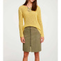 Rick Cardona Дизайнерский свитер из белой пряжи лимонно-желтого цвета