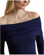 Ribbed Cotton-Blend Off-The-Shoulder Top