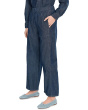 Lightweight Organic Cotton Denim Wide Ankle Pants