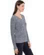 V-neck Shaker Stitch Sweater