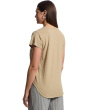 V-Neck Tee with Curved Hem