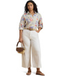 Plus Size Relaxed Fit Floral Linen Shirt