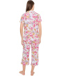 Short Sleeve Notch Top & Capri Pajama Set