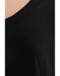 3/4 Sleeve V-Neck Curved Hem Tee Shirt