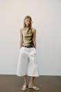 Zara БЕЛЫЕ ДЛИННЫЕ ШОРТЫ-БЕРМУДЫ С ПОЯСОМ?