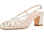 Priscilla Lattice Slingback Mid Heel Sandals