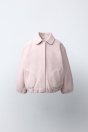 Zara Куртка-БОМБЕР С ВОЛНИСТЫМ РИСУНКОМ розового цвета