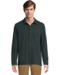 Sueded Jersey Long Sleeve Button Down