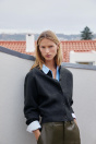 Zara КАРДИГАН-БОМБЕР антрацитовый