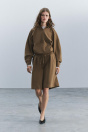 Zara ОБЪЕМНАЯ темно-коричневая толстовка С капюшоном