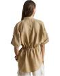 Linen Roll-Tab Sleeve Tunic