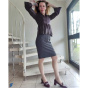 ALBA MODA Платье-футляр, серое
