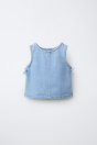 Zara ДЖИНСОВЫЙ ТОП С БАНТАМИ 507209325-427-18