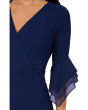 Crepe Combo Midi Dress