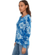 The Janie Favorite Collarless Button Down- Spiraea