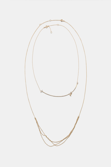 Zara ДВОЙНЫЕ МИНИМАЛИСТИЧНЫЕ ОЖЕРЕЛЬЯ С БЛЕСТКАМИ 506605617-303-3
