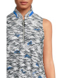 Wave Print Crunch Fabrication Sleeveless Top