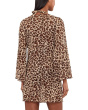 Safari Leopard Stretch Mesh Tie Front Tunic